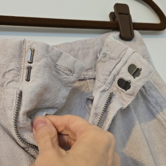 Free People Calla Pleated Trousers Linen Blend High Waist. Size 0 - Picture 7 of 15